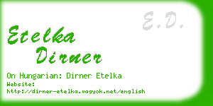 etelka dirner business card